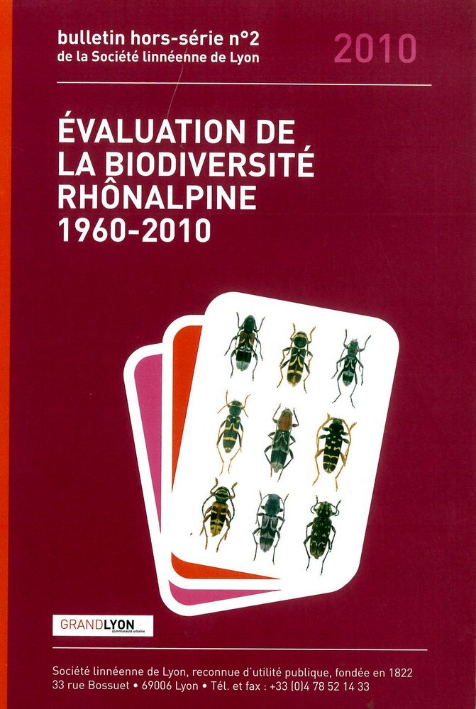Couverture — Évaluation de la biodiversité rhônealpine 1960-2010