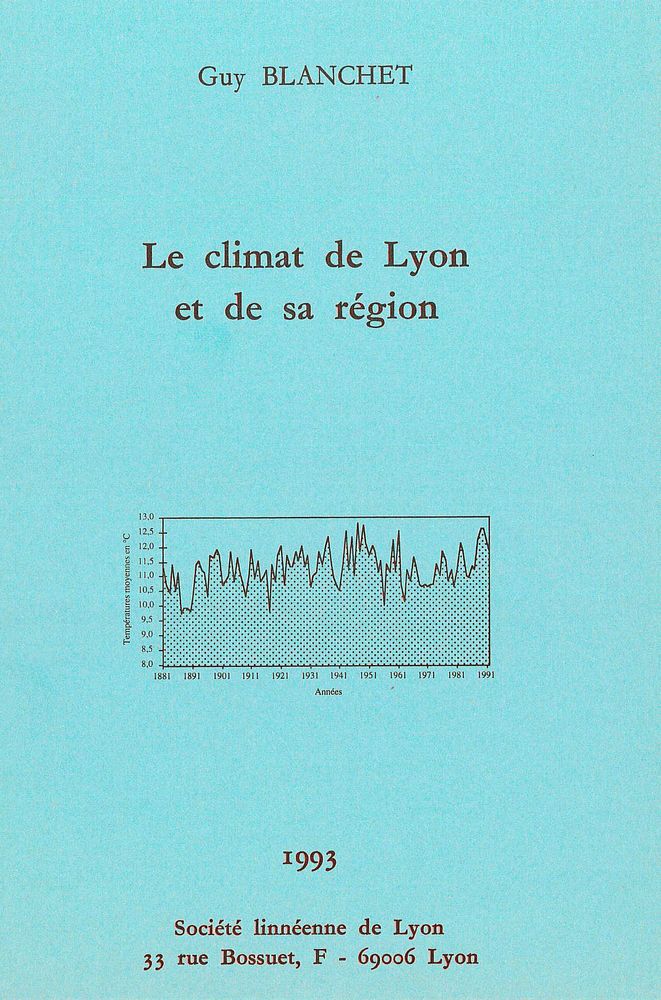 Couverture — Le climat de Lyon et de sa région