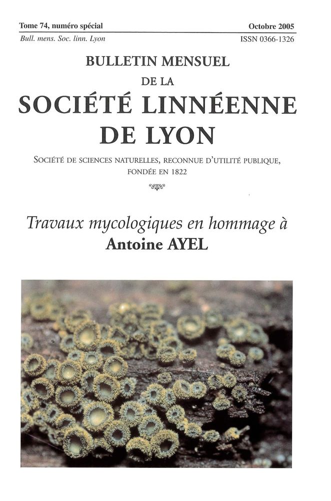 Couverture — Travaux mycologiques en hommage à Antoine Ayel